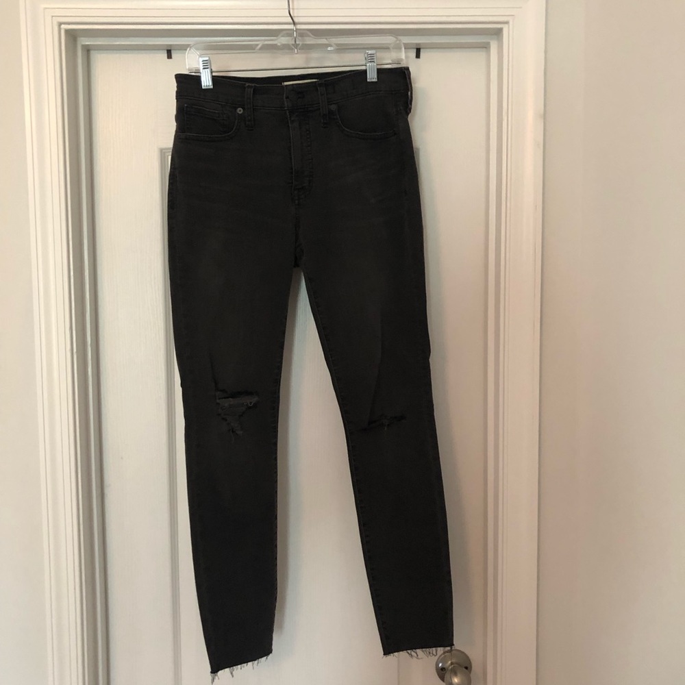 Madewell curvy high-rise skinny jeans in Black Sea